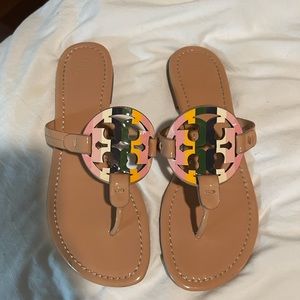 Tory Burch Miller Sandal Pastel Rainbow Size 6.5